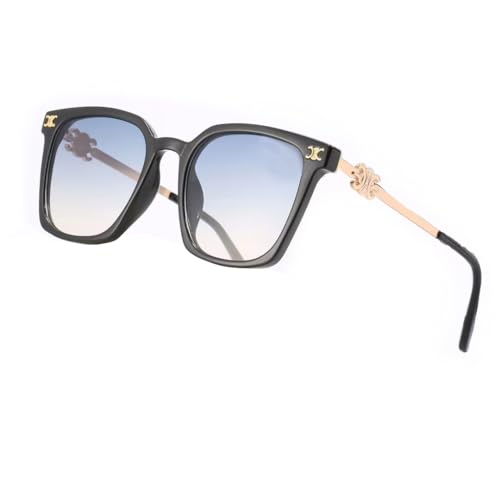 BANGN Sonnenbrille Damen, Retro Trendy Klassische Runden Brille,Vintage Sonnenbrille Rave Brille,UV-Schutz-Sonnenbrille für Draußen (D) von BANGN
