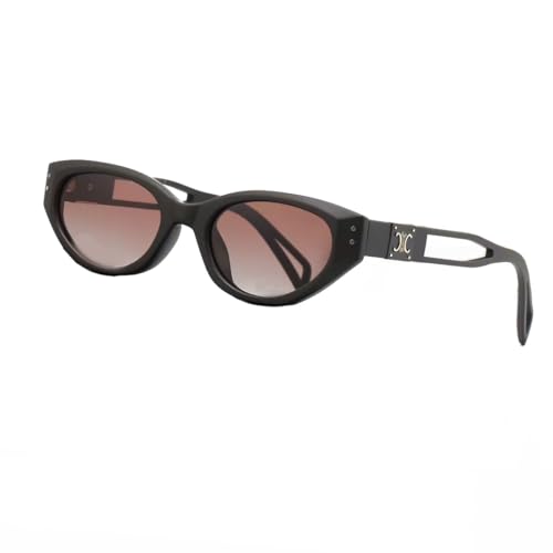 BANGN Sonnenbrille Damen, Retro Trendy Klassische Runden Brille,Vintage Sonnenbrille Rave Brille,UV-Schutz-Sonnenbrille für Draußen (D) von BANGN