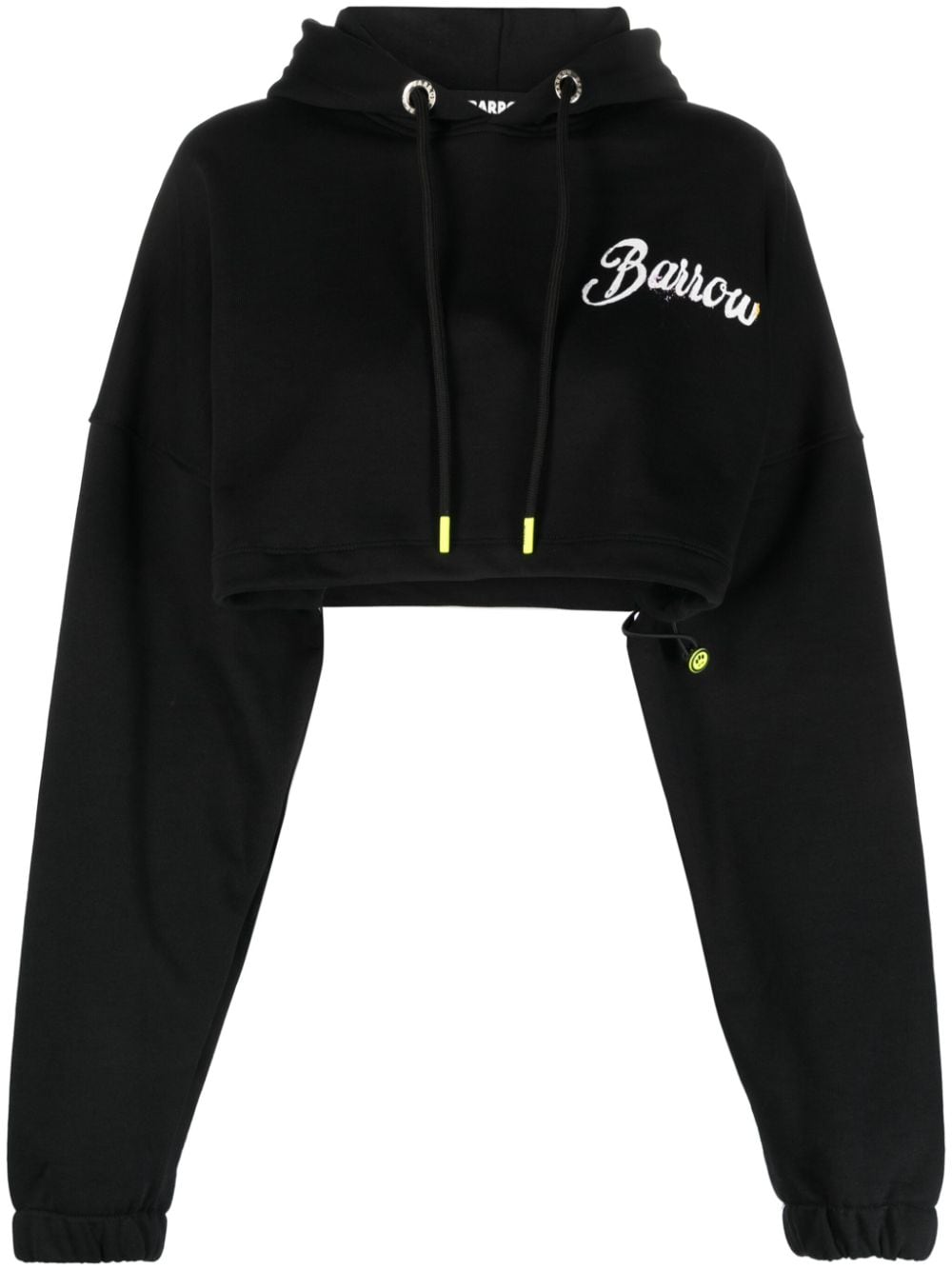 BARROW Cropped-Hoodie mit Logo - Schwarz von BARROW