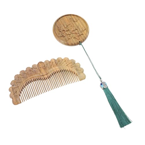 BATHVEVE 1satz Vintage Holzspiegel Und Haarkamm Tragbare Kosmetikspiegel Mit Retro-muster Chinesisches Design Für Zuhause Und Reisen Für Make-up Und Frisurenpflege BATHVEVE 1satz Vintage Holzspiegel Und Haarkamm Tragbare Kosmetikspiegel Mit Retro-muster Chinesisches Design Für Zuhause Und Reisen Für Make-up Und Frisurenpflege von BATHVEVE