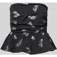 BAUM & PFERDGARTEN Bandeau-Top mit Allover-Muster in Black, Größe 42 von BAUM & PFERDGARTEN