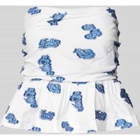 BAUM & PFERDGARTEN Bandeau-Top mit Allover-Muster in Weiss, Größe 40 von BAUM & PFERDGARTEN