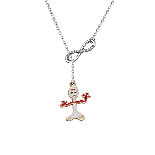 BAUNA Forky Toy Story Lover Geschenk Forky Toy Story Ohrringe Forky Toy Story Halskette Forky Toy Story Geschenk Toy Story Geschenk Toy Story Geschenk, Metall, von BAUNA