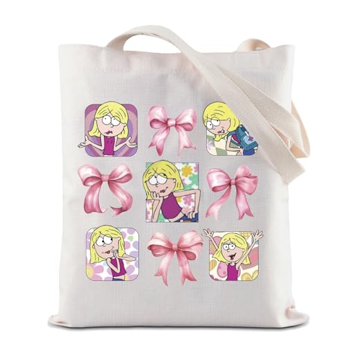 Cartoon-inspirierte Tragetasche, Comedy-TV-Serie, wiederverwendbare Einkaufstasche, Lizzie Coquette, Schultertasche, Lizzie Tragetasche mit Schleife, 35*40cm von BAUNA