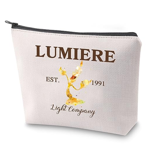 Lumiere Lover Kosmetiktasche Lumiere's Light Company Make-up-Tasche mit Reißverschluss Cartoon Kerze Survival Kit Belle inspiriertes Geschenk, Lumiere 1991, Nein von BAUNA