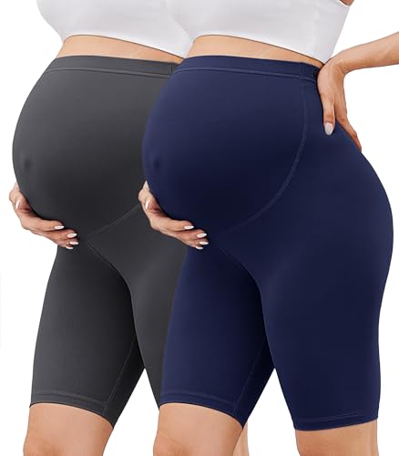 BAYDI Creamlush 2er Pack Umstandshose Kurz - 20 cm Weiche Umstands Radlerhose für Yoga Zuhause Schlafanzug Schwangerschaftsleggings BAYDI Creamlush 2er Pack Umstandshose Kurz - 20 cm Weiche Umstands Radlerhose für Yoga Zuhause Schlafanzug Schwangerschaftsleggings von BAYDI