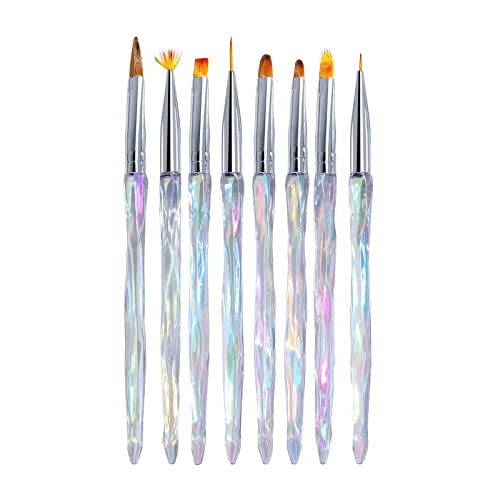 8x Nagel Liner Pinsel Pinsel Nageldesign Malpinsel Nail Art Pinsel Nageldesign Werkzeuge DIY Maniküre Werkzeuge 8x Pinsel Nageldesign Malpinsel Nagel Liner Pinsel Nail von BAYORE