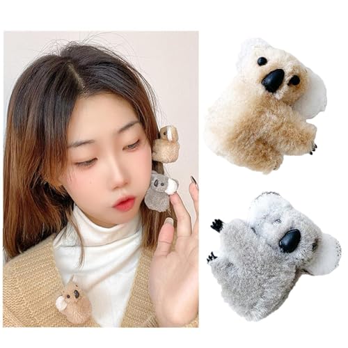 Niedliche Plüsch Koala Haarspangen Cartoon Gefüllte Haar Kiefer Klaue Pony Clip Pferdeschwanz Haarspangen Für Mädchen Haarnadel Frauen Headwear Decor von BBASILIYSD