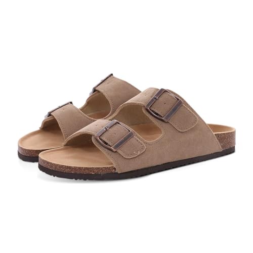 BBAUER Sandalen Damen Herren Strandsandalen Dicke Sohle Kork Hausschuhe Sommer Home Open Toe Flache Sandalen-At-37(Passform 22,5Cm) von BBAUER