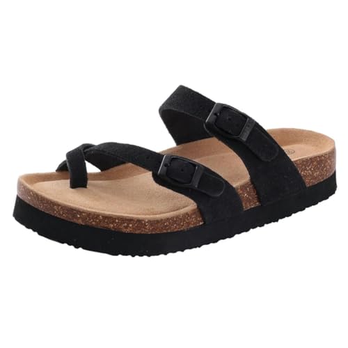 BBAUER Sandalen Damen Herren Strandsandalen Dicke Sohle Kork Hausschuhe Sommer Home Open Toe Flache Sandalen-Bk3-37(Passform 22,5Cm) von BBAUER