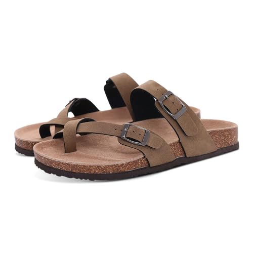 BBAUER Sandalen Damen Herren Strandsandalen Dicke Sohle Kork Hausschuhe Sommer Home Open Toe Flache Sandalen-Bn2-36(Passform 22Cm) von BBAUER