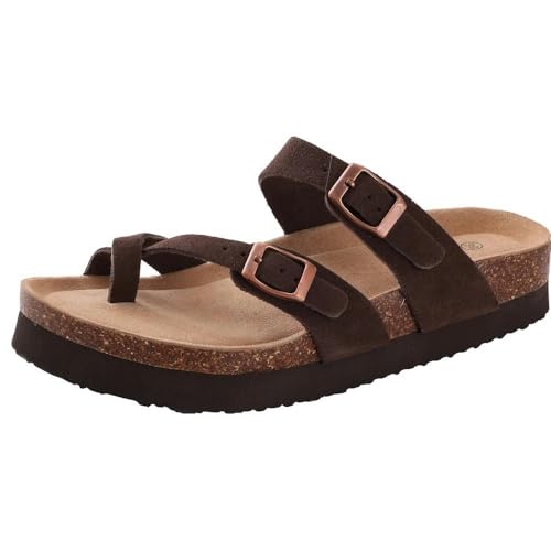 BBAUER Sandalen Damen Herren Strandsandalen Dicke Sohle Kork Hausschuhe Sommer Home Open Toe Flache Sandalen-Bn3-36(Passform 22Cm) von BBAUER