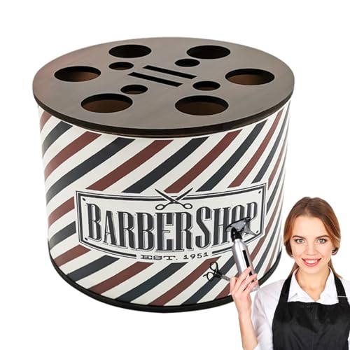 Friseurscheren-Aufbewahrungshalter, Haarscherenhalter - Friseur-Organizer aus Holz, Scherenhalter | Friseur-Organizer, Scherenhalter, runder Friseur-Desktop-Organizer, Haar-Werkzeug-Organizer von BBAUER