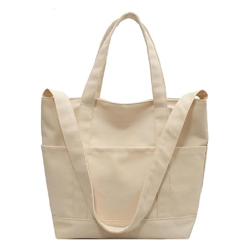 2023 Tote Bag Crossbody Bag Handtasche Große Kapazität Schultertasche Mädchen Frauen Vielseitige Büchertaschen Schultasche Tasche Große Kapazität Schultertasche, weiß von BCIOUS