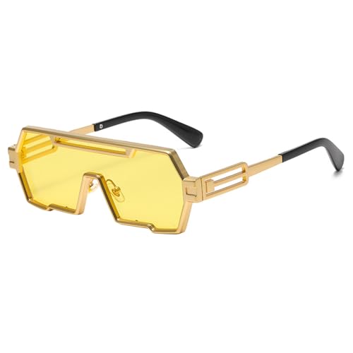 BCIOUS Coole Futuristen-Sonnenbrille für den Außenbereich, quadratische Farbtöne, Trendsetter, Futuristen, Hipster, mehrfarbige Sonnenbrille für Damen, a von BCIOUS