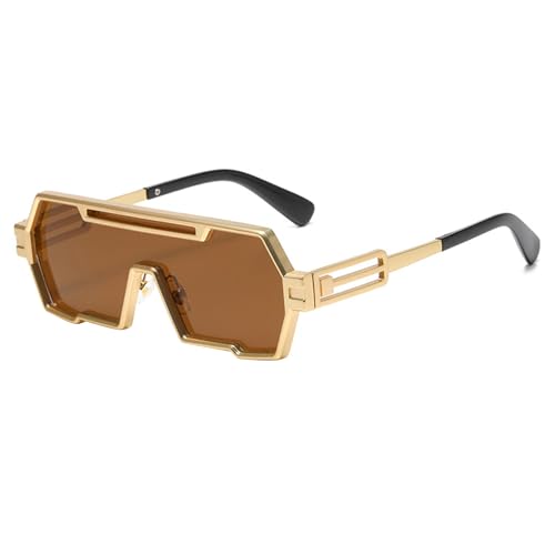 BCIOUS Coole Futuristen-Sonnenbrille für den Außenbereich, quadratische Farbtöne, Trendsetter, Futuristen, Hipster, mehrfarbige Sonnenbrille für Damen, merhfarbig von BCIOUS