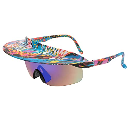 BCIOUS Shield VisorSport-Sonnenbrille für Erwachsene, übergroße Brille, Unisex, Sportbrille für Radfahren, Outdoor, Wandern, Unisex-Sonnenbrille, Reise-Sonnenbrille, Urlaubs-Sonnenbrille, merhfarbig von BCIOUS