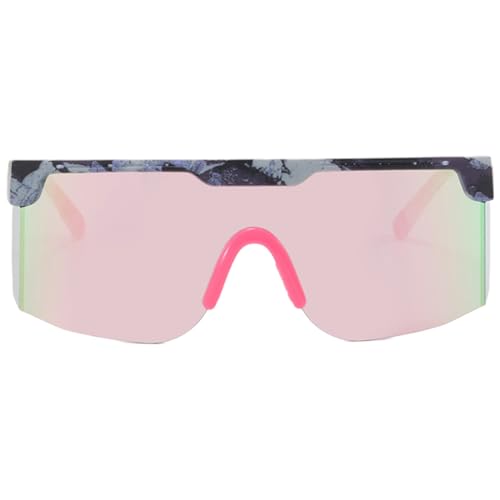 BCIOUS Sport-Sonnenbrille für Erwachsene, mit großen Gläsern, übergroße Brille, Outdoor-Anti-UV-Sonnenbrille für Radfahren, Reisen, Sport, Brillen für Bergsteigen, Gray Frame Powder Fi von BCIOUS