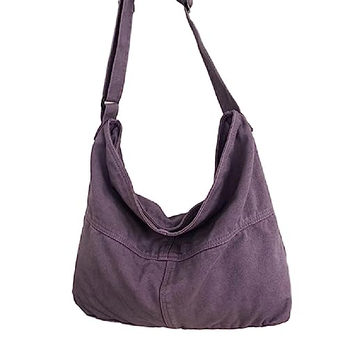 Harajuku-Tasche für Damen, Umhängetasche, einfache Kuriertasche, modische Schultertaschen, große Kapazität, lässige Taschen, Alltagstasche, violett von BCIOUS