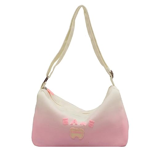 Trendige Umhängetasche für Damen, Studenten-Umhängetasche, große Einkaufstasche, Handtasche, Crossbody-Tasche, rose von BCIOUS