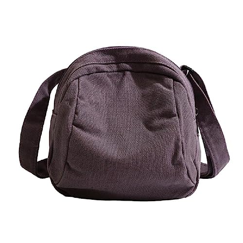 Weiche und strapazierfähige Kuriertasche mit Reißverschlusstasche, perfekte Umhängetasche für den täglichen Gebrauch, einfarbige Tasche, violett von BCIOUS