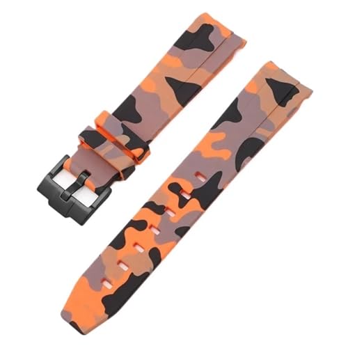 BCMCBV Camouflage-Armband für Omega für Swatch MoonSwatch, gebogenes Ende, Silikon-Gummi-Armband, für Herren und Damen, Sportuhrenarmband, Zubehör, 20 mm, 20 mm, Achat von BCMCBV