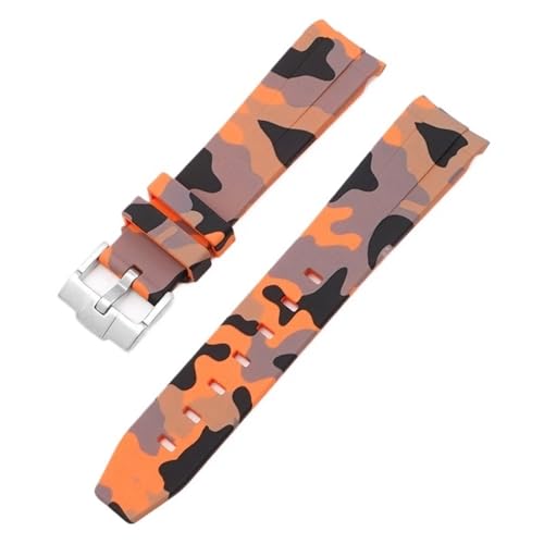 BCMCBV Camouflage-Armband für Omega für Swatch MoonSwatch, gebogenes Ende, Silikon-Gummi-Armband, für Herren und Damen, Sportuhrenarmband, Zubehör, 20 mm, 20 mm, Achat von BCMCBV