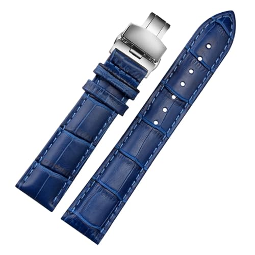 BCMCBV Uhrenarmband aus echtem Leder, für Damen und Herren, für Citizen Rossini, 12, 14, 16, 18, 19, 20, 21, 22, 23 mm, Blau, 16 mm, Achat von BCMCBV