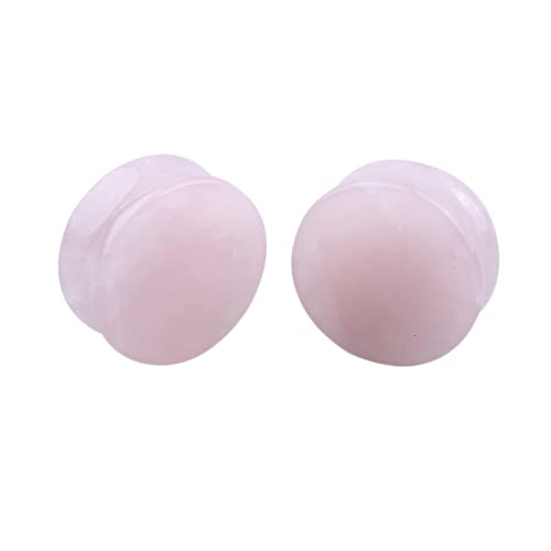 BCughia Ohr Tunnel Pink, Herren Tunnel Plug 1 Paare(2 Stück) 5/8"(16mm) Tunnels für Damen und Herren Stein Rosafarbenes Steindesign Das Erntedankfest von BCughia