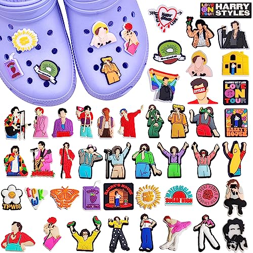 BDSHUNBF 46 Stücke Schuh Charms, Harry Krokodil Anhänger, PVC Shoe Charms, Charm für Kinder, Cartoon Schuh Dekoration Für, Clog-Dekor für Mädchen, Jungen und Erwachsene von BDSHUNBF