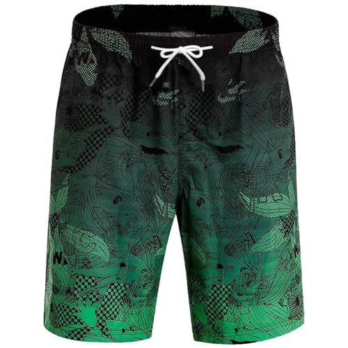 BDSHUNBF Badehose Herren Badehose Schnelltrocknend Badeshorts, Schnelltrocknend Boardshorts Freizeit Short, Badeshorts Männer Strandhose Sporthose Schwimmhose mit Meshfutter, Badehose Herren Lang von BDSHUNBF