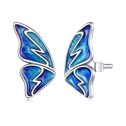 Ohrringe, Silberohrringe für Frauen, Schmetterlingsflügel-Ohrringe, 925er-Sterlingsilber-Ohrringe von BDUBZ