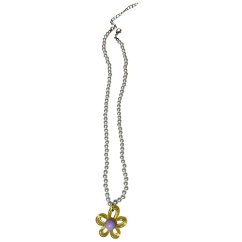 BEBIKR Elegante Blumen-Halskette für Damen, stilvoll und schick, hohle Blume, Schlüsselbeinkette, einzigartige Perlenkette, Schmuck, Geschenk, Sonstige von BEBIKR