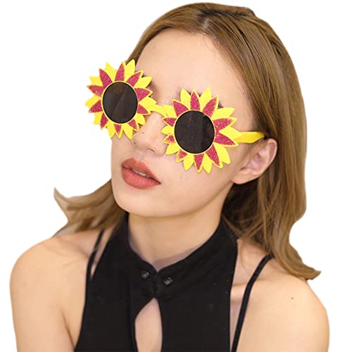 BEBIKR Geburtstags Sonnenbrille Koreanische Hochzeit Party Foto Requisiten Trendsetter Street Snap Große Geburtstags Sonnenblume Sonnenblumen Sonnenbrille Für Frauen von BEBIKR