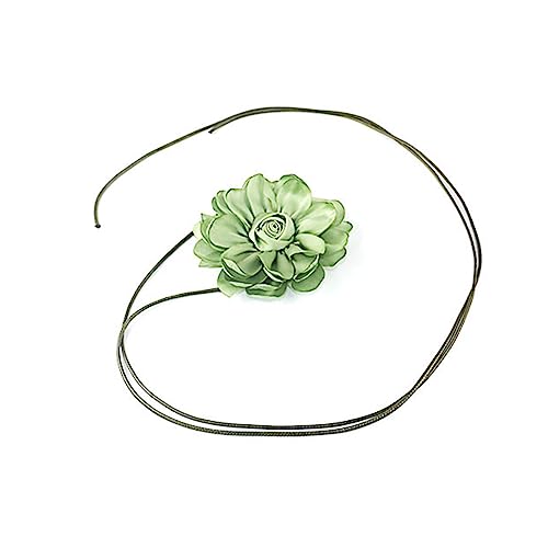 BEBIKR Halskette, süße Rose, Choker-Halskette, Blumenhalsband, Schlüsselbeinkette, Vintage-Nackenband, Party-Schmuck für Frauen und Mädchen, Stoff von BEBIKR