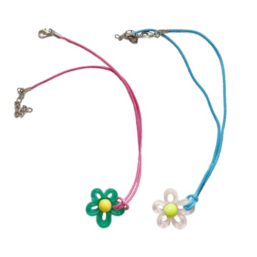 BEBIKR Halskette mit hohlem Blumen-Anhänger für Damen und Mädchen, trendiges Schlüsselbein-Kette, Choker, Urlaub, Party, Schmuck, Zubehör, Geschenk, 2 Stück, Sonstige von BEBIKR