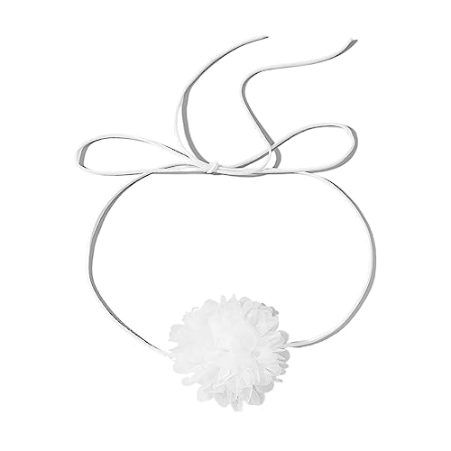 BEBIKR Halsketten, florale Krawatte für Frauen, Blumenhalsband, Choker-Halskette, Schmuck, Geschenk, modisch, weich, sexy Blumen-Choker-Halskette, Stoff von BEBIKR