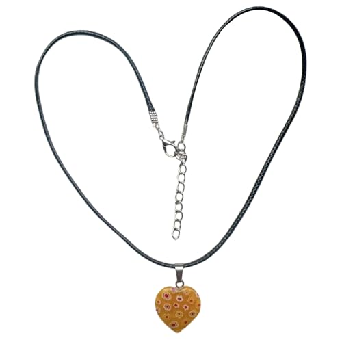 BEBIKR Halsketten für Frauen – Exquisite Herz-Halskette für Damen, verstellbare Kette, Y2K, Hip-Hop-Blumen-Herz-Anhänger, Choker, Schmuck, Urlaub, Sommer, Choker, 45+5cm, Kunststoff von BEBIKR