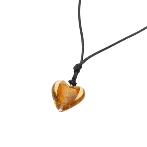 BEBIKR Halsketten für Frauen – Herz-Anhänger, Halskette, Mädchen, Herz-Anhänger, Halskette, Halsschmuck, Halskette, Glasur, Material, Schmuck, Geschenk, Love 2cm, Farbige Glasur von BEBIKR