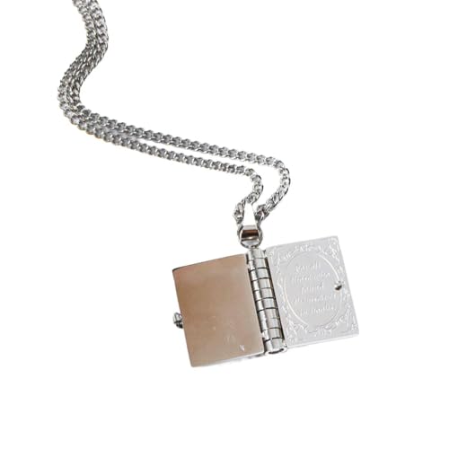 BEBIKR Halsketten für Frauen – Stilvolle Herz-Anhänger-Halskette, auffälliger Buchumschlag, modischer Anhänger, Halsschmuck für Frauen, 45+5cm, Kupfer von BEBIKR