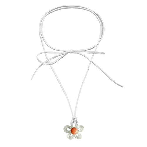 BEBIKR Halsketten für Frauen – modische Halskette mit Blumen-Anhänger für Frauen, Freundin, trendige Schlüsselbeinkette, Sommer-Choker, Urlaub, Party, Schmuck, Geschenk, As shown in the figure, von BEBIKR