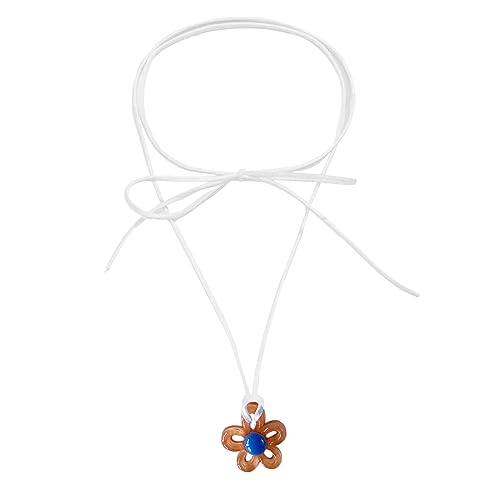 BEBIKR Halsketten für Frauen – modische Halskette mit Blumen-Anhänger für Frauen, Freundin, trendige Schlüsselbeinkette, Sommer-Choker, Urlaub, Party, Schmuck, Geschenk, As shown in the figure, von BEBIKR