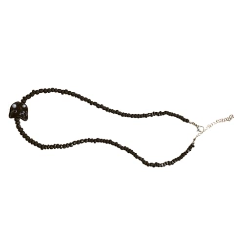 BEBIKR Halsketten für Frauen – niedliche Cartoon-Katzen-Charm-Halskette, Temperament-Kragen, Schlüsselbein-Kette, Choker-Schmuck, bunte Perlen-Halskette, As shown in the figure, Meter-Perlen von BEBIKR