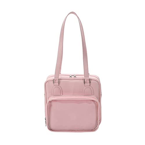 BEBIKR Harajuku Unterarmtaschen für Damen, Uniform-Tasche für Damen, High School, Mädchen, JK Tasche, Kuriertasche, große Kapazität, Handtaschen, Schultertasche, rose von BEBIKR