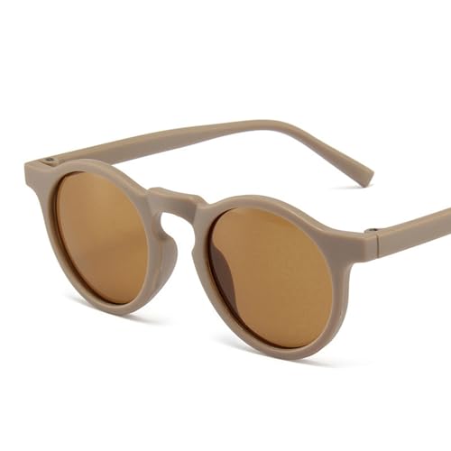 BEBIKR Kleinkind Sonnenbrille Nette Sonnenbrille Strand Kind Strand Schatten Kind Sonnenbrille Mädchen Sonnenbrille Vintage Runde Sonnenbrille Für Kind Mädchen Sonnenbrille von BEBIKR