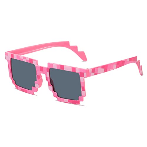 BEBIKR Lustige Sonnenbrille Sonnenbrille Y2k Thug Life Sonnenbrille Pixel Gangster Quadratische Sonnenbrille Shade Uv400 Sonnenbrille Thug Life Sonnenbrille Pixel Gangster von BEBIKR