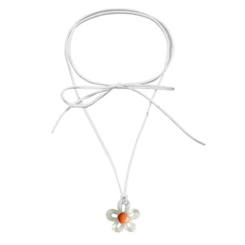 BEBIKR Modische Halskette mit Blumen-Anhänger für Frauen, Freundin, trendige Schlüsselbeinkette, Sommer-Choker, Urlaub, Party, Schmuck, Geschenk, Sonstige von BEBIKR