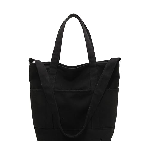 BEBIKR Unterarmtaschen für Damen, 2023, Umhängetasche, Handtasche, große Kapazität, Schultertasche, Mädchen, Damen, vielseitige Büchertaschen, Schultasche, Kuriertasche, Schwarz von BEBIKR