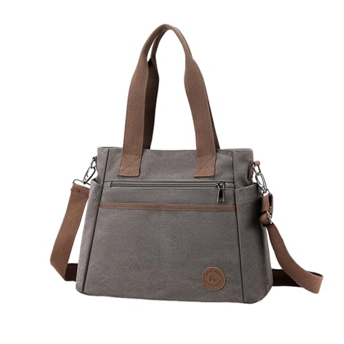 BEBIKR Unterarmtaschen für Damen, 2023 Neue Umhängetasche Vintage Crossbody Tasche Einkaufstasche Vielseitige Mode Große Kapazität Handtasche für Frauen Mädchen, grau von BEBIKR