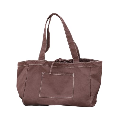 BEBIKR Unterarmtaschen für Damen, 2023 Vintage Canvas Tasche Trendy Shopper Tasche Mode Handtasche Große Kapazität Einkaufstasche Schultertasche für Frauen Mädchen, coffee von BEBIKR